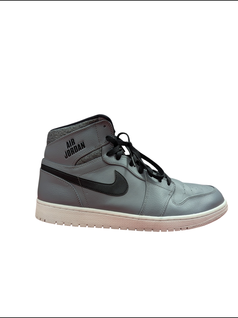 Jordan Men’s High-Top Sneakers in Gray and Black